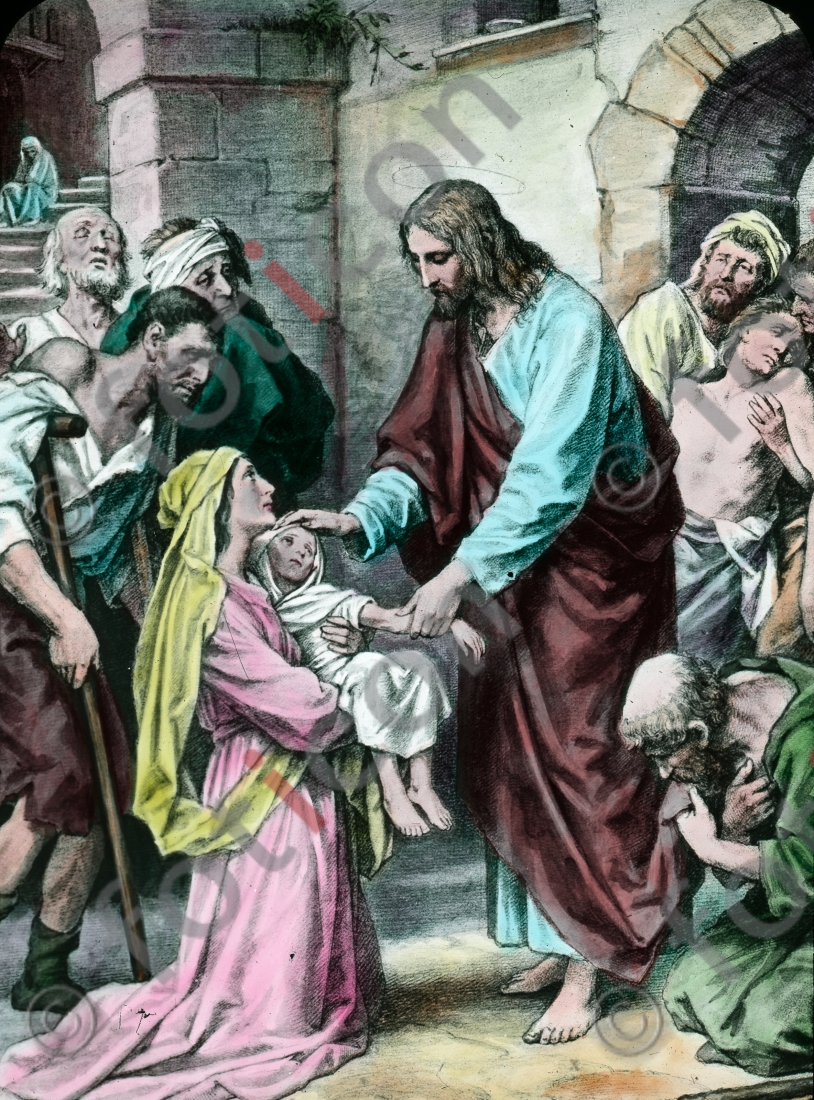 Jesus heilt Kranke | Jesus heals the sick  - Foto foticon-600-Simon-043-Hoffmann-011-2.jpg | foticon.de - Bilddatenbank für Motive aus Geschichte und Kultur